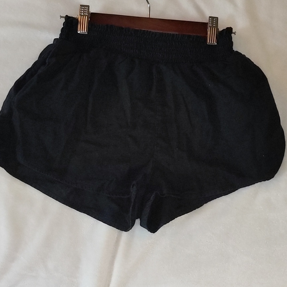 Black cotton shorts